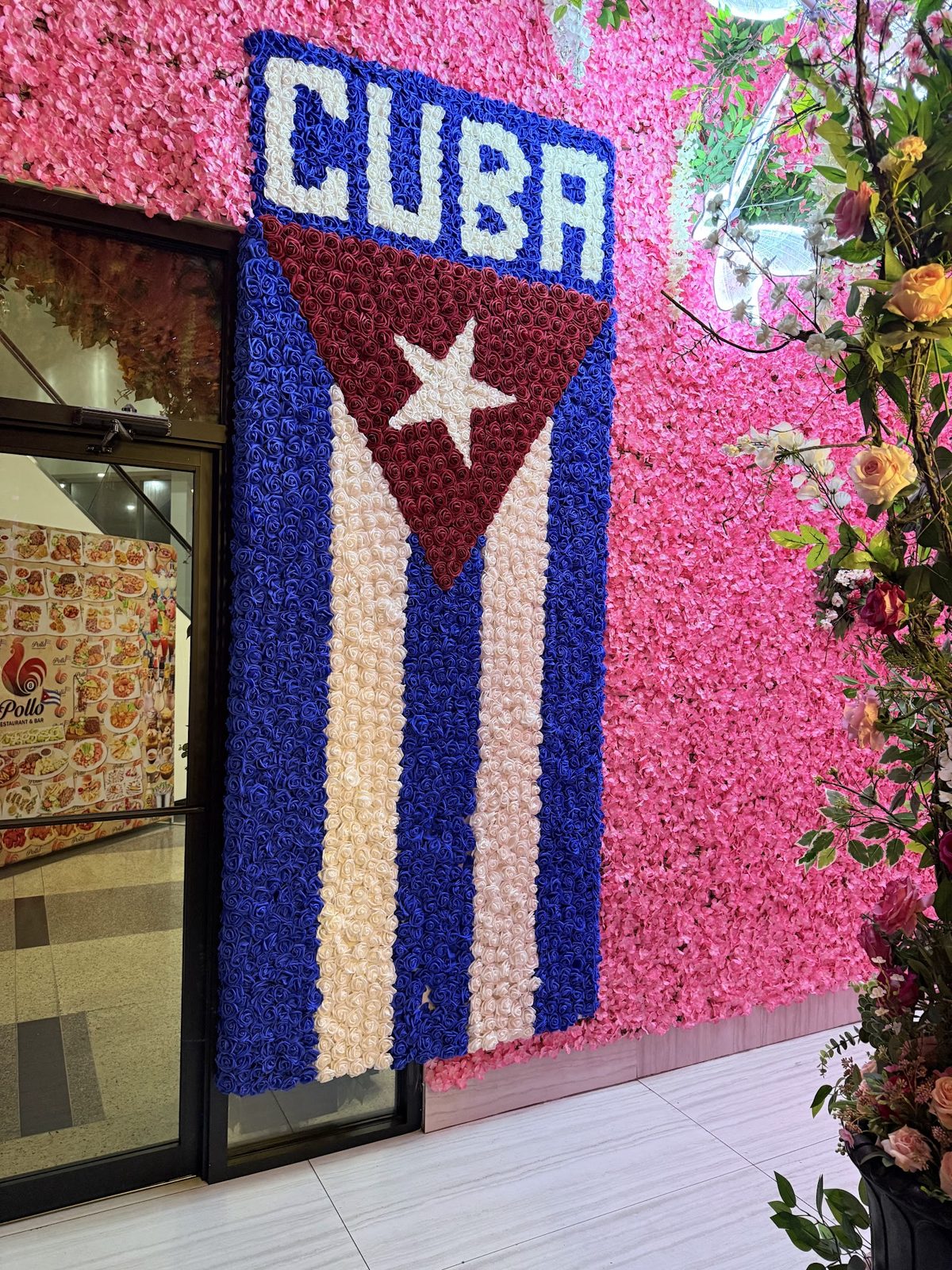 Cuban flag wall